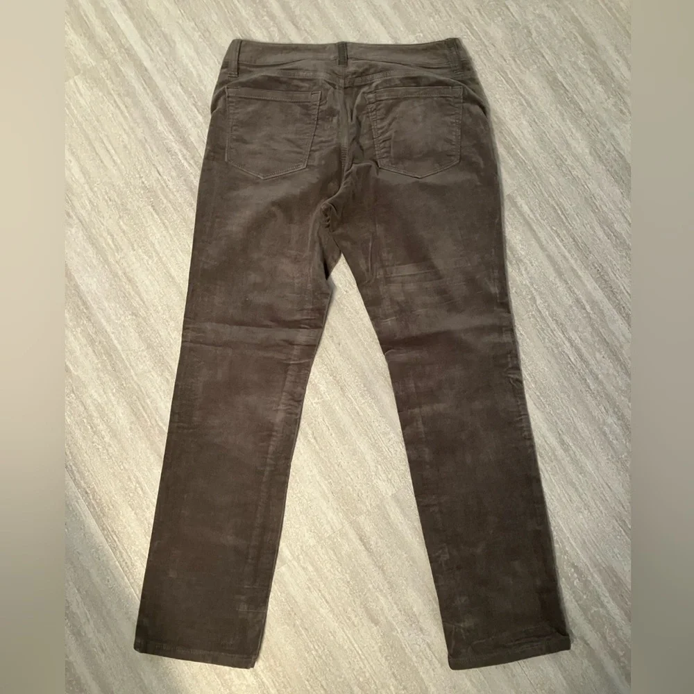Loft grey modern straight velour-like pants - size 6P